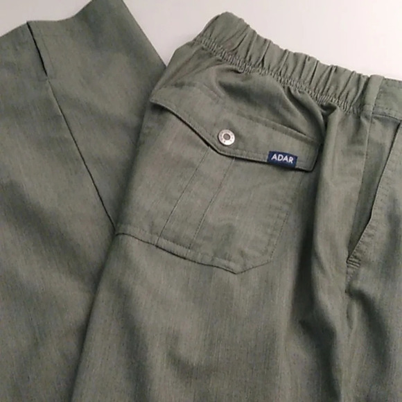 ADAR PRO, DARK SAGE GREEN, STRAIGHT, SIDE VENT, CARGO, SCRUB, PANTS 32" LENGTH - Picture 10 of 10